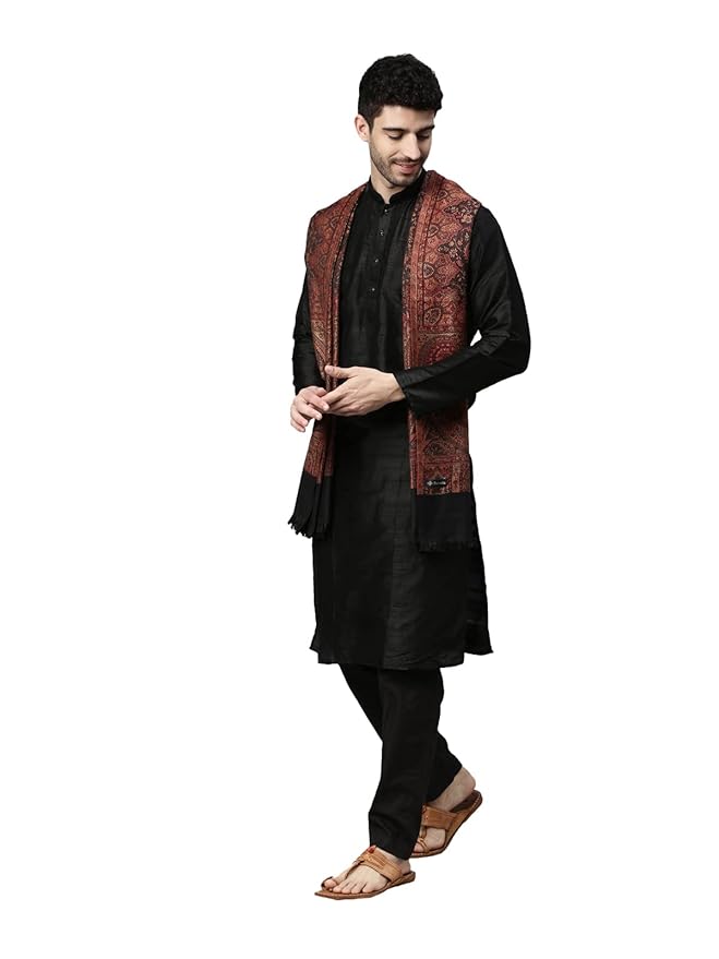 Pashmoda Wool Men Jamawar Shawl - Image 2